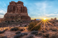 Sunrise on Park Avenue, Arches National Park, UT