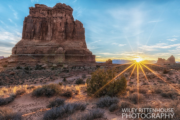 Sunrise on Park Avenue, Arches National Park, UT
