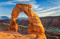 Late afternoon sun at Delicate Arch, UT
