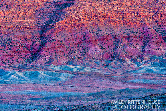 Late afternoon sun, canyon wall near Delicate Arch, Utah